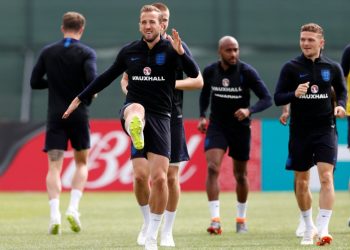 England players during their training session in Nizhny Novgorod, Thursday