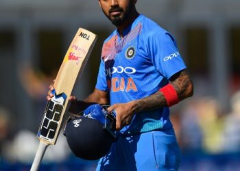 KL Rahul celebrates his half century against Ireland, Friday