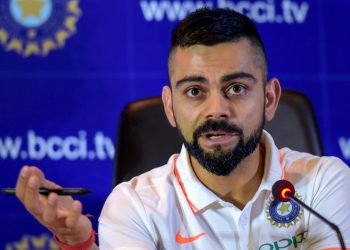 Indian cricket captain Virat Kohli reacts during a press conference ahead of the team's departure for England and Ireland, in New Delhi  Friday