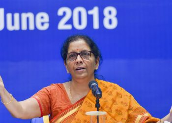 New Delhi: Union Defence Minister Nirmala Sitharaman addresses a press conference regarding achievements of Ministry of Defence during NDA government, in New Delhi on Tuesday, June  05, 2018. (PTI Photo/Shahbaz Khan)(PTI6_5_2018_000066B)