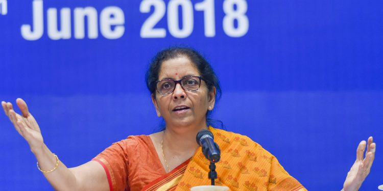 New Delhi: Union Defence Minister Nirmala Sitharaman addresses a press conference regarding achievements of Ministry of Defence during NDA government, in New Delhi on Tuesday, June  05, 2018. (PTI Photo/Shahbaz Khan)(PTI6_5_2018_000066B)