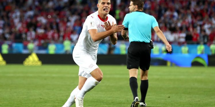 Granit Xhaka’s double eagle gesture after scoring against Switzerland was not appreciated by his coach
