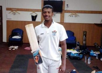 Subhranshu Senapati hit a splendid century against Jharsuguda