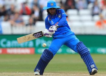 Mithali Raj plays a shot during their game against Malaysia at Kinara Oval, Sunday