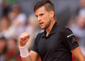 Dominic Thiem celebrates after beating Marco Cecchinato at Paris, Friday

         

         