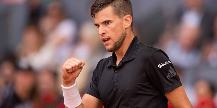 Dominic Thiem celebrates after beating Marco Cecchinato at Paris, Friday

         

         