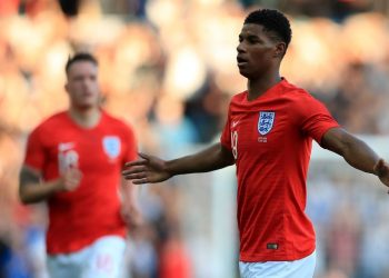 England’s Marcus Rashford celebrates after scoring a screamer from long range against Costa Rica in Leeds, Thursday