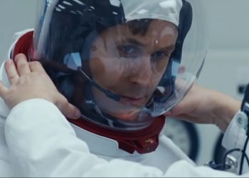 Actor Ryan Gosling portrays Neil Armstrong in First Man