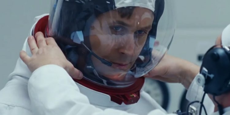 Actor Ryan Gosling portrays Neil Armstrong in First Man