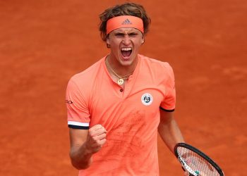 Alexander Zverev is all pumped up after his win at the French Open, Sunday