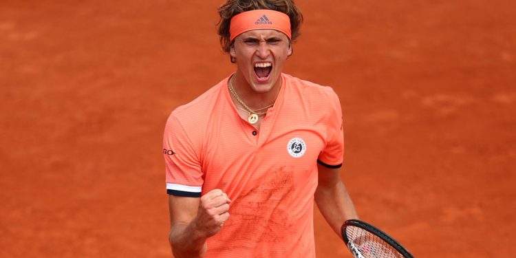 Alexander Zverev is all pumped up after his win at the French Open, Sunday