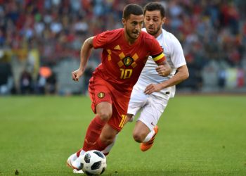 Eden Hazard in action against Egypt, Wednesday