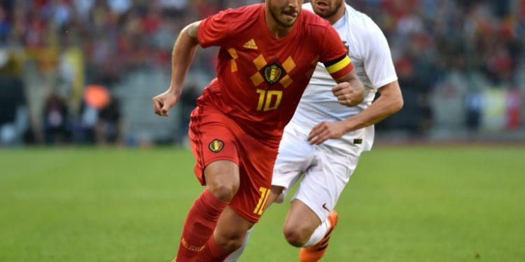 Eden Hazard in action against Egypt, Wednesday