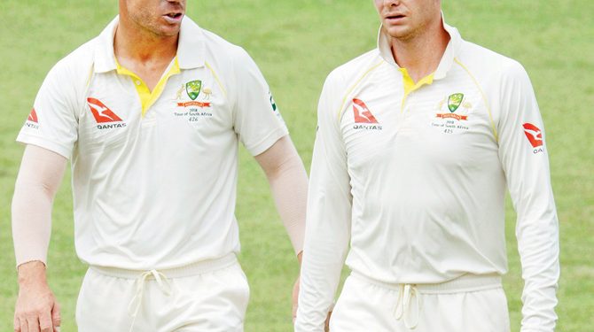 David Warner (L) and Steve Smith are all set to play in the Global T20 Canada