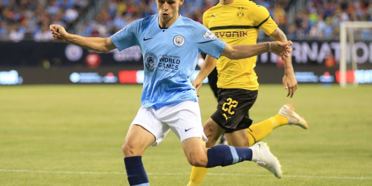 Man City’s Phil Foden in action during their International Champions Cup match against Borussia Dortmund in Chicago, July 21