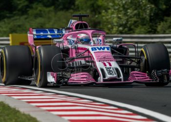 Force India’s Sergio Perez during a practice session in Budapest