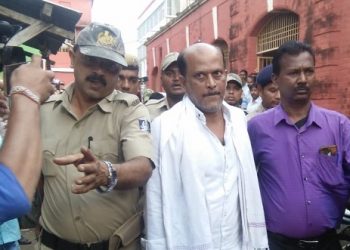 Vigilance sleuths checking records at RTO, Chandikhol, Wednesday