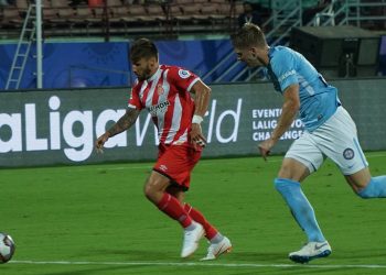 Action during Girona FC versus Melbourne City FC in Kochi, Friday