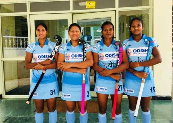 Odisha players (from L) Lilima Minz, Deep Grace Ekka, Sunita Lakra and Namita Toppo are a part of the Indian women’s hockey team for the World Cup in London