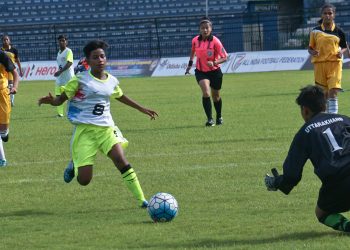 Action between Odisha versus Uttarakhand match at Barabati Stadium, Tuesday