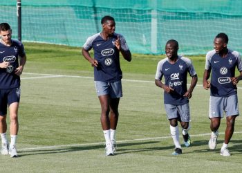 France players train ahead of their final Sunday against Croatia 