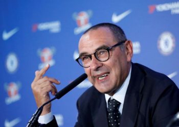 Chelsea's newly appointed manager, Maurizio Sarri, speaks during his unveiling press conference at Stamford Bridge, Wednesday