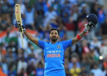 KL Rahul celebrates his century against England, Tuesday