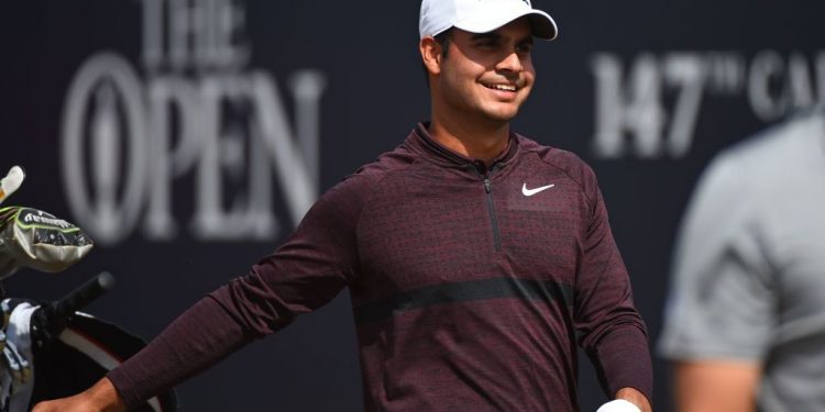Shubhankar Sharma is all smiles Friday after making the cut at The Open