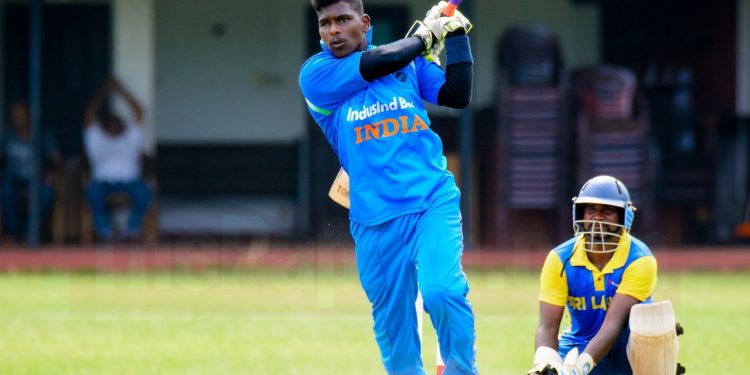 Sunil Ramesh in action against Sri Lanka in Colombo, Friday