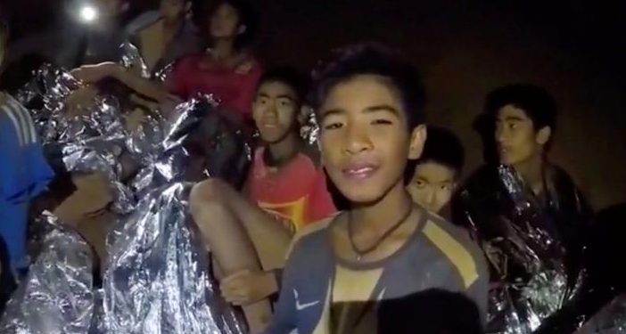 Boys from the under-16 soccer team trapped inside Tham Luang cave  in Chiang Rai, Thailand   REUTERS