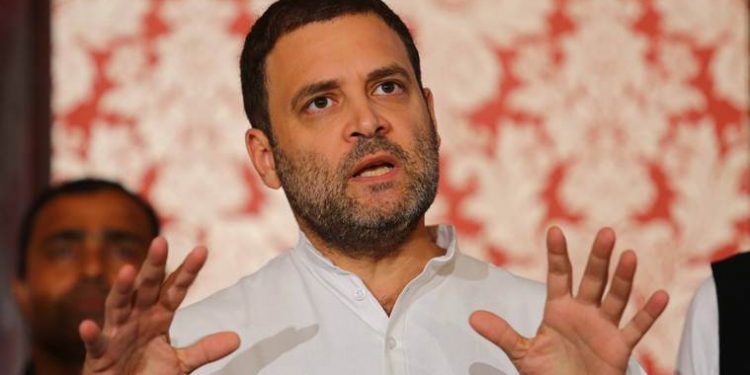 Congress president Rahul Gandhi addresses media conference at MCA in BKC  on Wednesday.
Express photo by Prashant Nadkar, Wednesday 13th June 2018, Mumbai, Maharashtra.