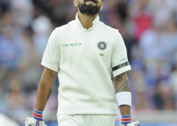 Virat Kohli leaves the field after being dismissed just three runs short of century against England at Trent Bridge