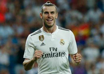 Gareth Bale is all smiles after getting on the scoresheet, Sunday