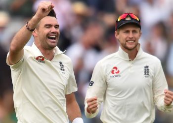 England skipper Joe Root has acknowledged the contributions of pacer James Anderson (L) for England