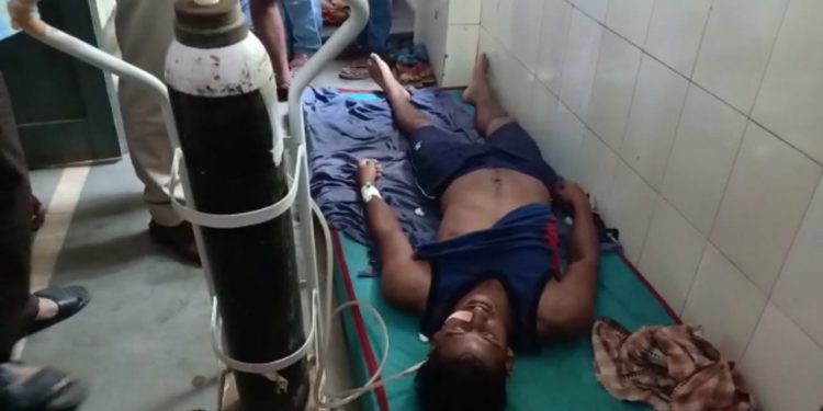 Susant being treated in Bhawanipatna before his death, Saturday