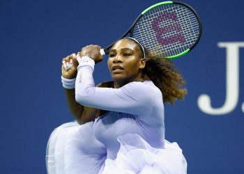 Serena Williams in action at US Open