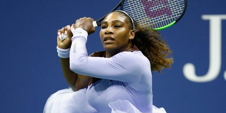 Serena Williams in action at US Open
