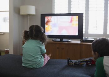 Children-watching TV