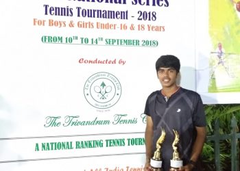 Kabir Hans poses with his trophies Saturday     

         