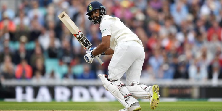 Hanuma Vihari during his innings at the Oval, Sunday