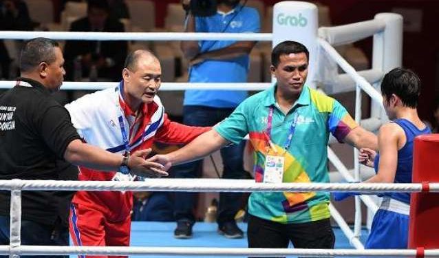 The Asian Games saw North Korean coaches entering the ring to protest against the judges’ decision
