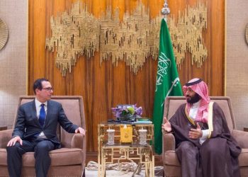 Saudi Arabia's Crown Prince meets with US Treasury Secretary Mnuchin