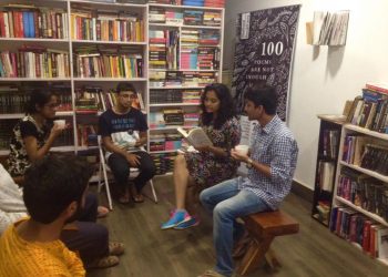 Book reading session at the book club event organised by Walking bookfairs (1)