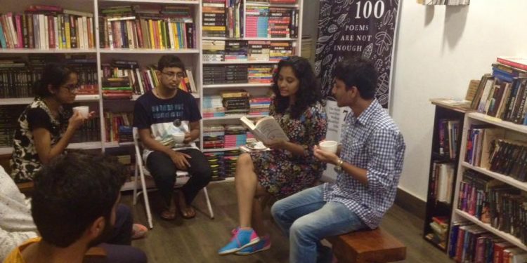 Book reading session at the book club event organised by Walking bookfairs (1)