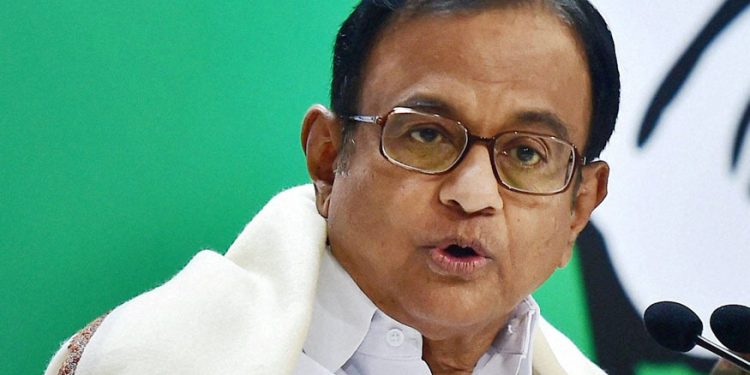 Former finance minister P Chidambaram. File pic