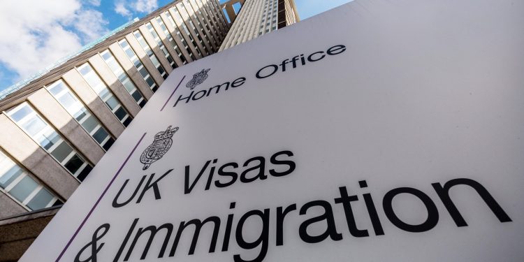 J65XP8 The Home Office UK Visas & Immigration Office at Lunar House in Croydon, London, UK.