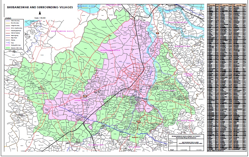 Municipal Area (shaded) within the Bhubaneswar Development Plan Area... |  Download Scientific Diagram