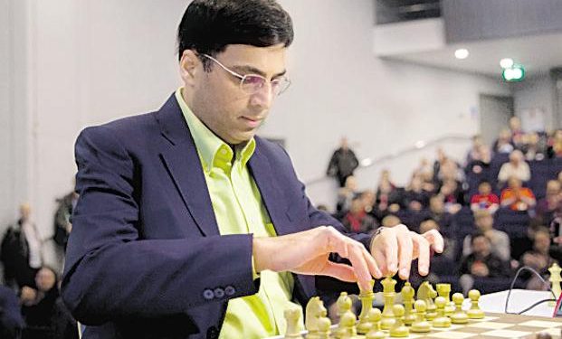 Viswanathan Anand played out a draw with David Navara, Tuesday