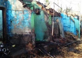 Berhampur: At least 40 rooms of 16 families were reduced to ashes after a major fire.
