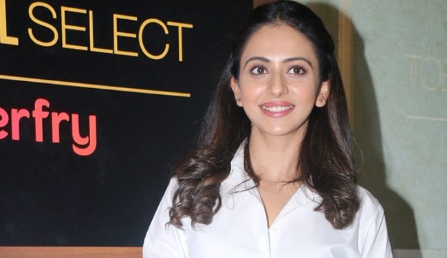 Mumbai: Actress Rakul Preet Singh at the launch of Carnival cinema Lounge in Mumbai on Feb 16, 2018. (Photo: IANS)